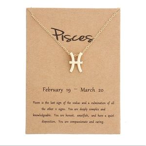 Pisces - Zodiac ♓️ Sign Necklace with Card